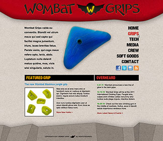 A custom eCommerce Wordpress website for Wombat Grips